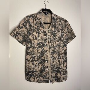 Men's Volcom Palm Leave Cotton Button Down Shirt